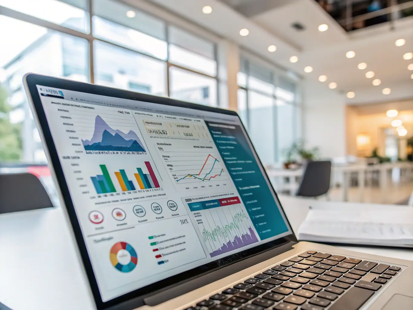 An image depicting a data analytics dashboard with AI-driven insights, showcasing Swifttech's ability to provide data-driven decision-making tools.